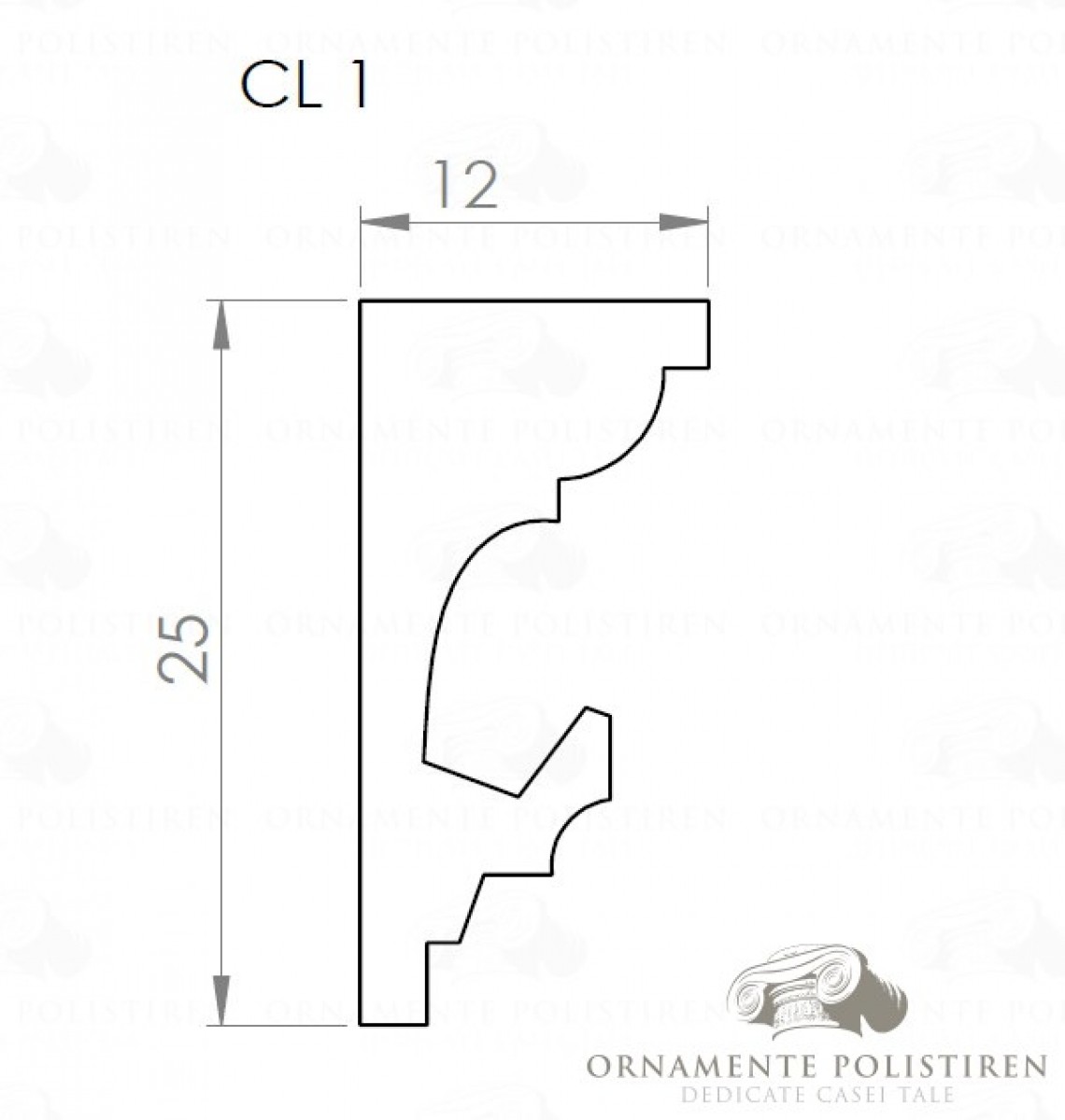 Cornisa LED 12 - Ornamente polistiren